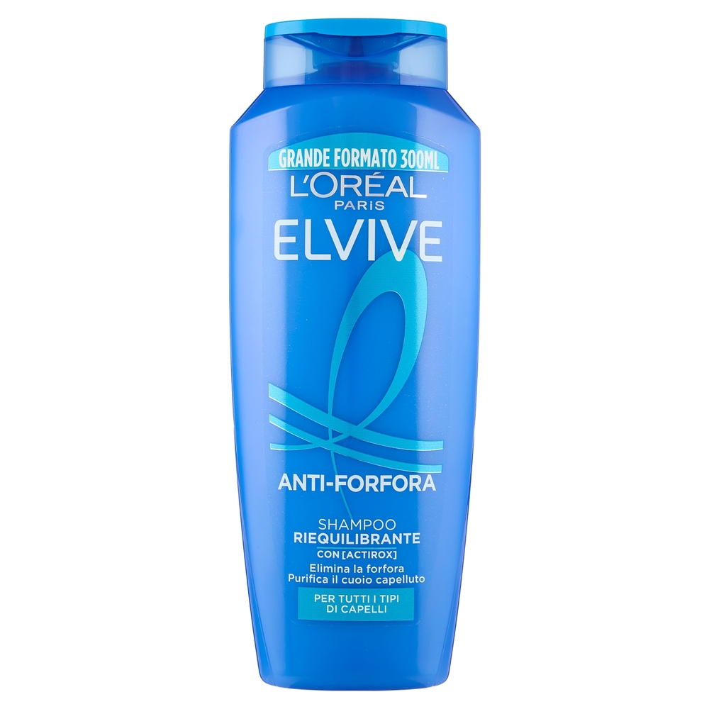 Elvive Anti-Forfora Shampoo Riequilibrante, per Tutti i Tipi di Capelli, 300 ml